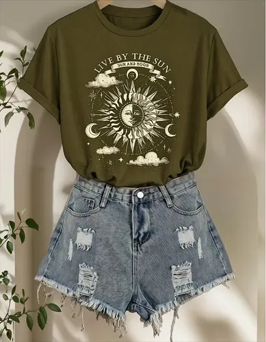 Camiseta Feminina T-shirt Live By The Sun